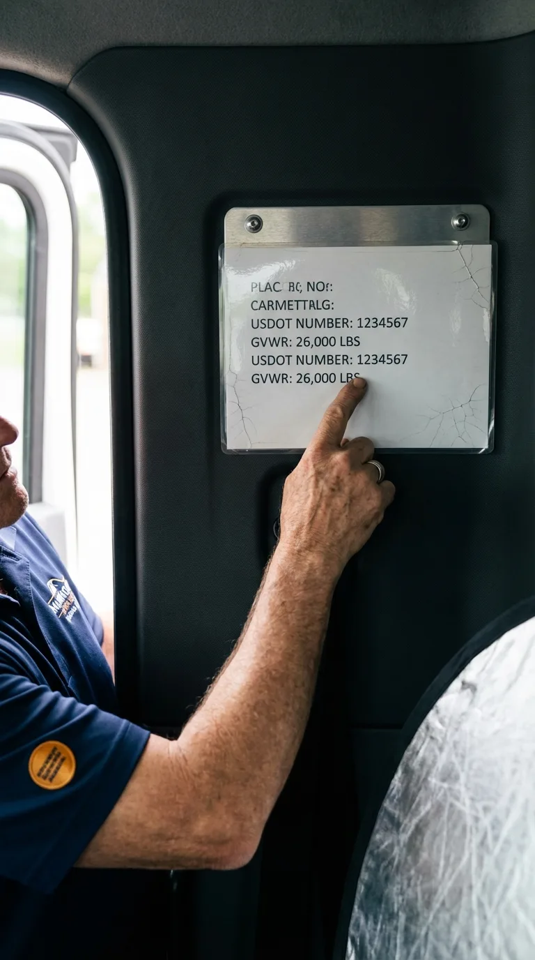 USDOT licensing placard verification in New Brighton